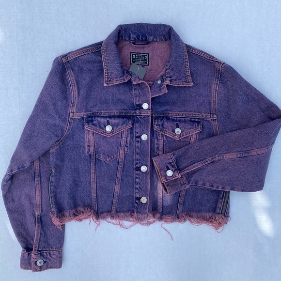 New GUESS Women's Denim Jacket SZ S - Picture 1 of 8